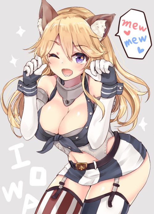 【エロ画像】艦隊これくしょん アイオワと漫画みたいなＨがしたくなる抜きヌキ二次エロ画像