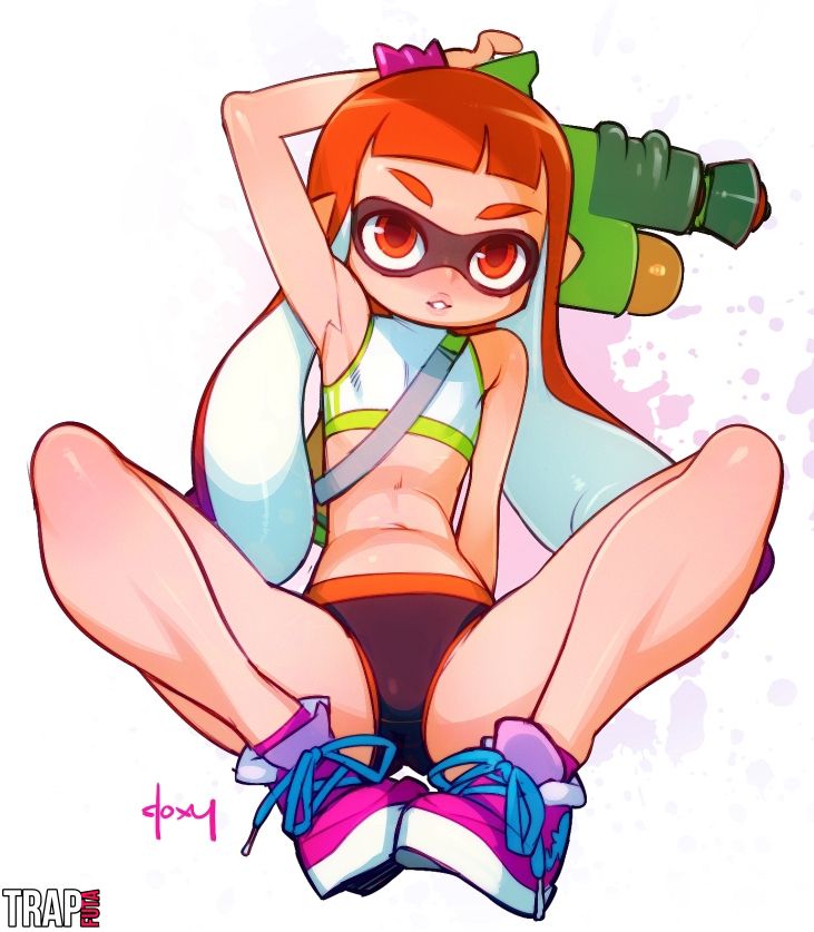 快楽に堕ちそうになってるアヘ顔のイカちゃん抜けるエロ画像！【スプラトゥーン】