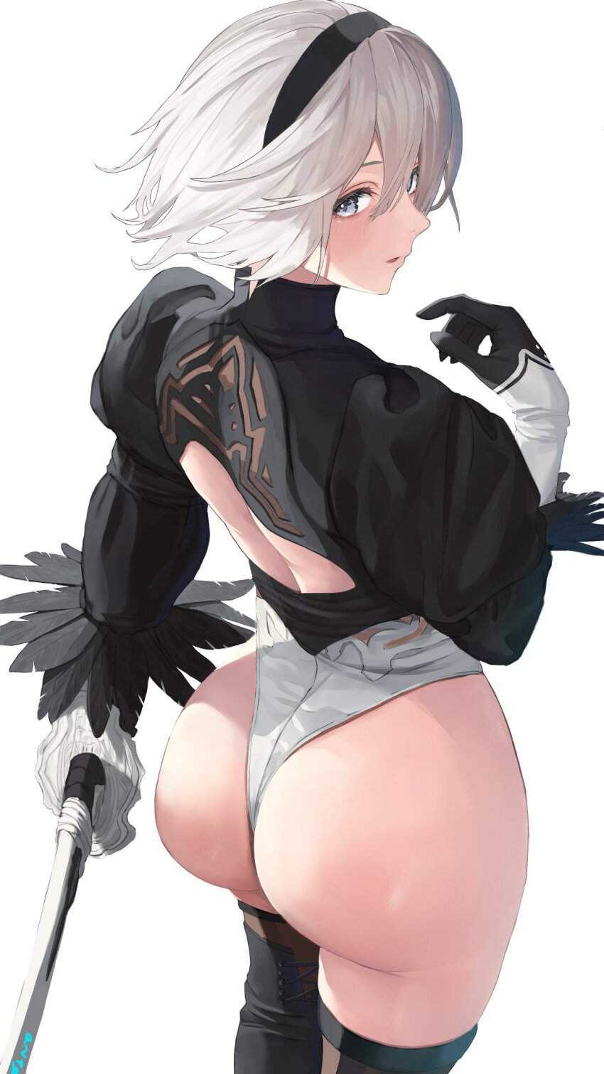 快楽に堕ちそうになってるアヘ顔のヨルハ二号B型抜けるエロ画像！【NieR Automata】