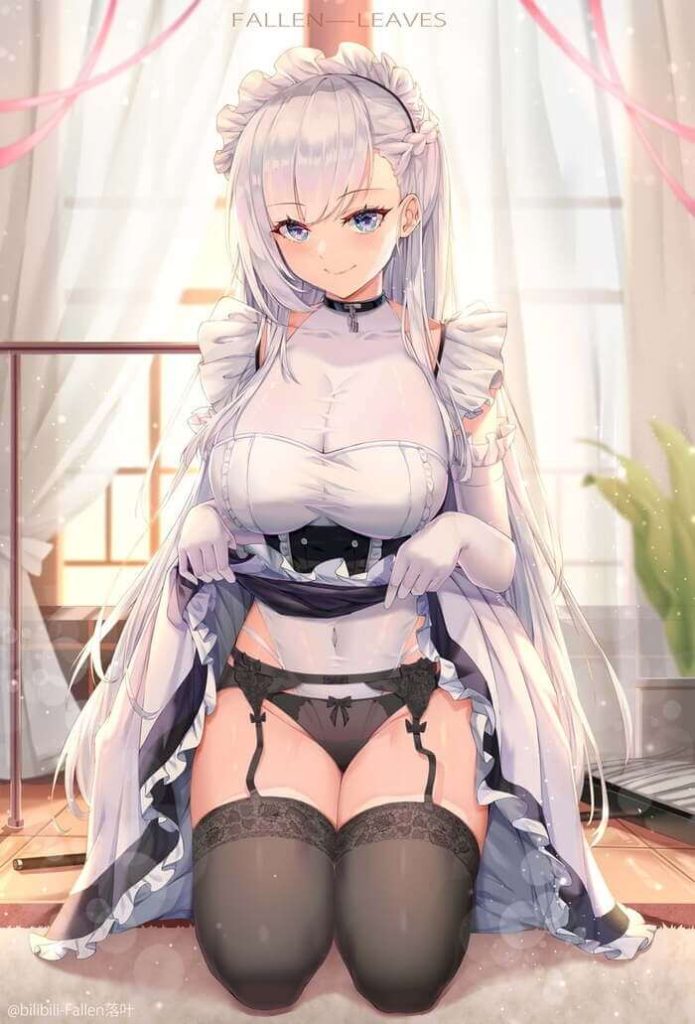 快楽に堕ちそうになってるアヘ顔のベルファスト抜けるエロ画像！【アズールレーン】