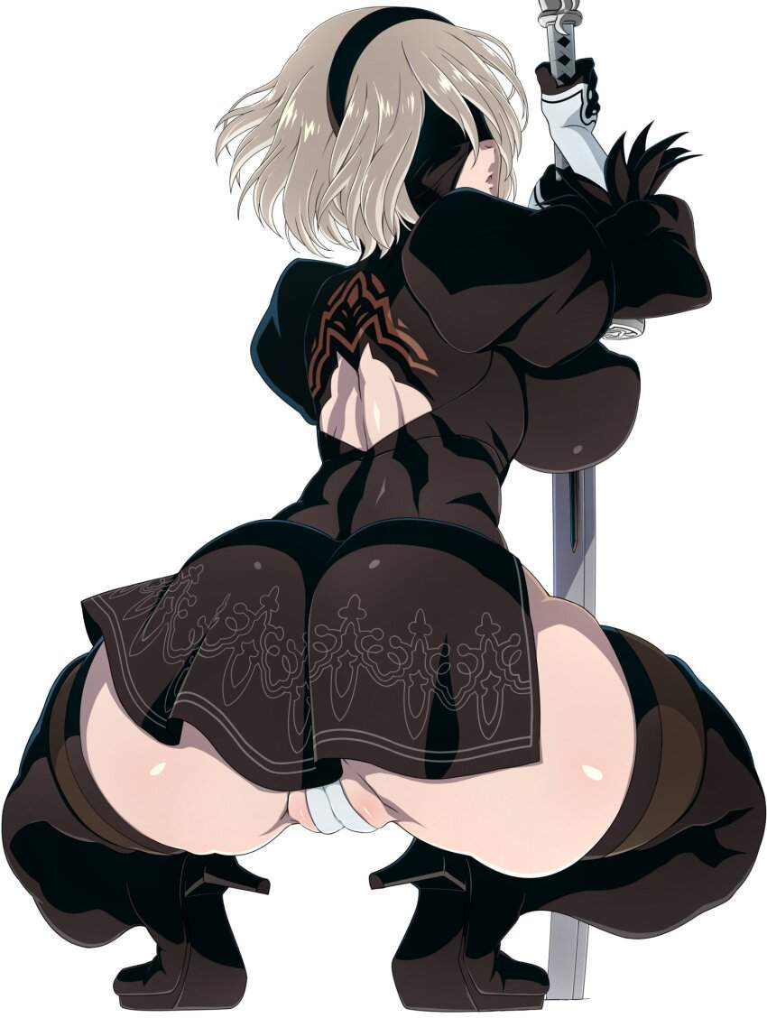 快楽に堕ちそうになってるアヘ顔のヨルハ二号B型抜けるエロ画像！【NieR Automata】