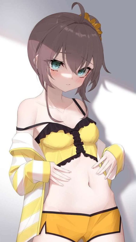 【ホロライブ】夏色まつりのイキ顔になってるドエロい抜ける画像