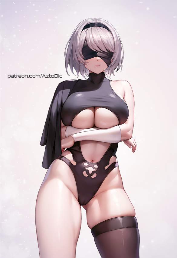 【NieR Automata】ヨルハ二号B型のがっつりむしゃぶりつきたいおっぱいエロ画像で即抜き！