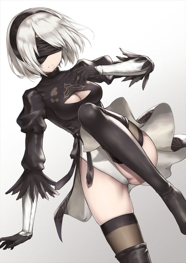 2Bの悩殺必死のセクシーポーズのエロ画像！【NieR Automata】