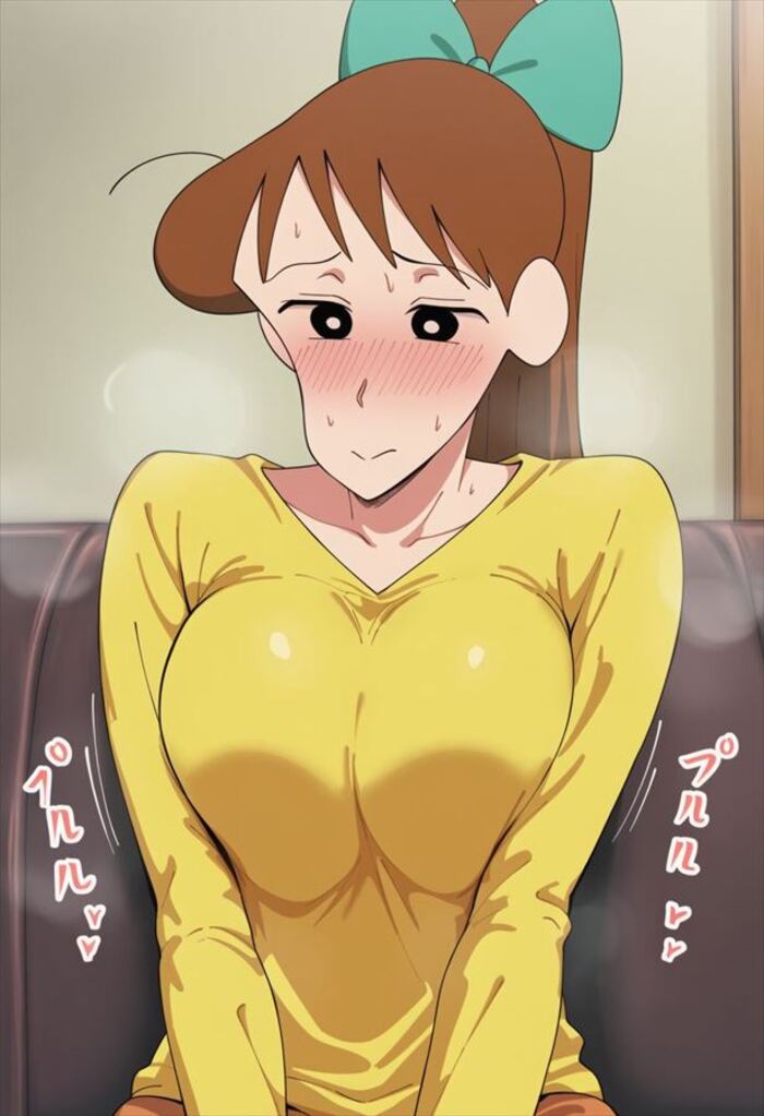 快楽に堕ちそうになってるアヘ顔の吉永みどり抜けるエロ画像！【クレヨンしんちゃん】