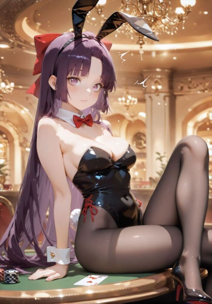紫黒の悩殺必死のセクシーポーズのエロ画像！【魔都精兵のスレイブ】