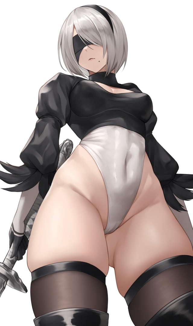 【エロ画像】NieR Automataのエロコスプレの参考にしたくなる2Bのキャラクター画像