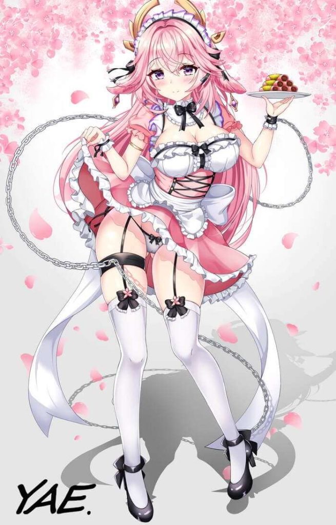 【原神】八重神子の可愛い絵炉画像まとめ