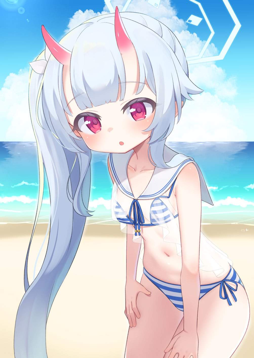和楽チセの悩殺必死のセクシーポーズのエロ画像!【ブルーアーカイブ】