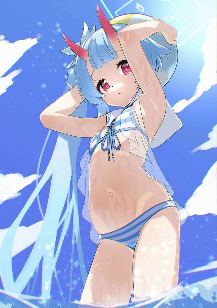 和楽チセの悩殺必死のセクシーポーズのエロ画像!【ブルーアーカイブ】