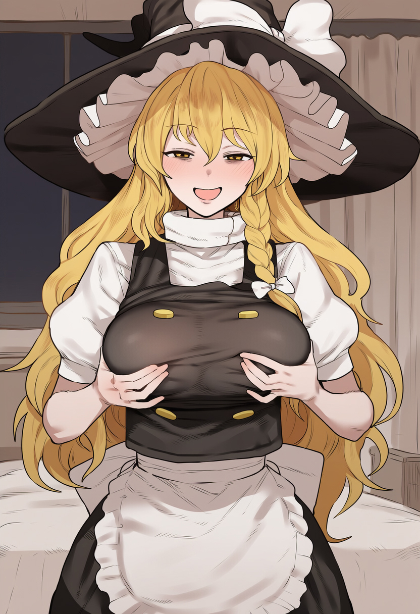 霧雨魔理沙の悩殺必死のセクシーポーズのエロ画像！【東方Project】