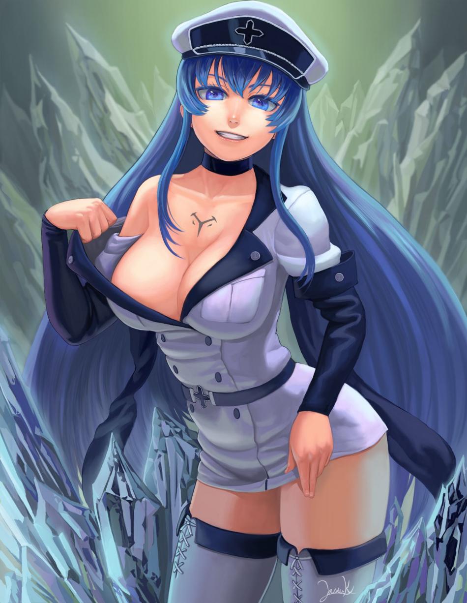 【エロ画像】アカメが斬る！のエロコスプレの参考にしたくなるエスデスのキャラクター画像