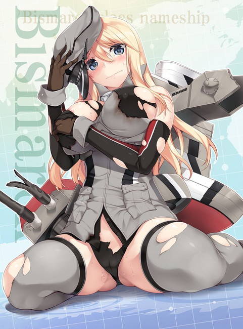 快楽に堕ちそうになってるアヘ顔のビスマルク抜けるエロ画像！【艦隊これくしょん】