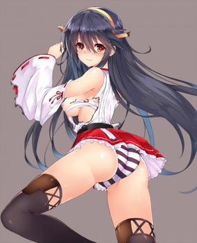 快楽に堕ちそうになってるアヘ顔の榛名抜けるエロ画像！【艦隊これくしょん】