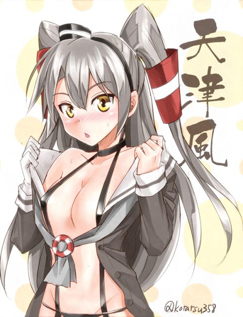 【艦隊これくしょん】天津風のがっつりむしゃぶりつきたいおっぱいエロ画像で即抜き！